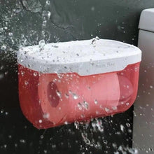 Load image into Gallery viewer, Bathroom Toilet Paper Holder Punch-free Waterproof Storage Box Toilet Paper Storage Rack Paper Towel Kitchen Storage Accessories Waterproof Toilet Paper Holder Wall Mounted Punch Free Paper Dispenser Transparent Storage Box Bathroom Kitchen Supply