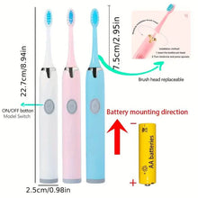 Load image into Gallery viewer, Battery Operated Toothbrush Kit with 6 Soft Bristles