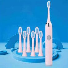 Load image into Gallery viewer, Battery Operated Toothbrush Kit with 6 Soft Bristles