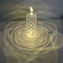 Load image into Gallery viewer, Battery-Powered LED Candle Lamp With Rose Pattern Refraction Halo Projection