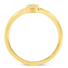 Load image into Gallery viewer, 14K Yellow Gold Plated .925 Sterling Silver 1/20 Carat Diamond Square Cushion-Shaped Miracle Set Petite Fashion Promise Ring (J-K Color, I1-I2 Clarity) - Size 6