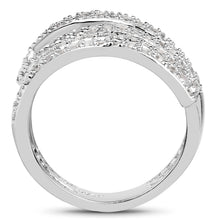 Load image into Gallery viewer, 0.83 Carat Genuine White Diamond .925 Sterling Silver Ring