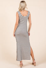 Load image into Gallery viewer, Striped Scoop Neck Sleeveless Maxi Dress For Women – Striped Maxi Dress, Sleeveless Dress, Summer Maxi Dress, Comfortable Knit Dress, Flattering Maxi Dress
