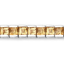 Load image into Gallery viewer, 8.25 Carat Genuine Citrine .925 Sterling Silver Bracelet