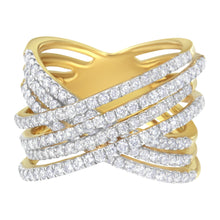 Load image into Gallery viewer, 10KT Yellow Gold Diamond Bypass Ring (1 5/8 cttw, H-I Color, SI2-I1 Clarity)
