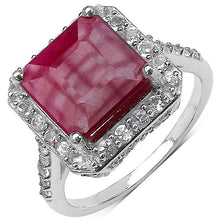 Load image into Gallery viewer, 5.35 Carat Genuine Ruby .925 Sterling Silver Ring