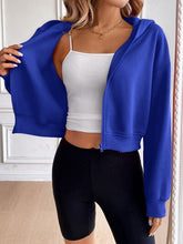 Load image into Gallery viewer, Relaxed Minimalist Zip-Up Dropped Shoulder Hooded Jacket Casual & Comfortable Lightweight Outerwear