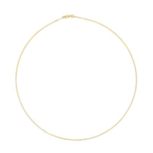Load image into Gallery viewer, Solid 14K Yellow Gold 0.75mm Classic Box Chain Necklace. Unisex Chain - Size 16 Inches