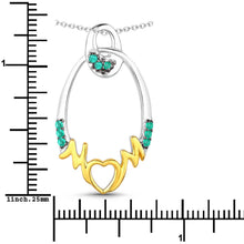 Load image into Gallery viewer, 0.15 Carat Genuine Emerald .925 Sterling Silver Pendant