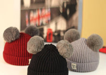 Load image into Gallery viewer, Modern Trend New Baby Beanies Hats Children Knitted Pompom Winter Autumn Cute Cap Warm Girl Hat With Two Balls
