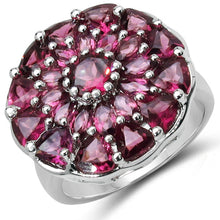 Load image into Gallery viewer, 5.08 Carat Genuine Rhodolite .925 Sterling Silver Ring