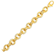 Load image into Gallery viewer, Twisted Double Link Bracelet in 14k Yellow Gold