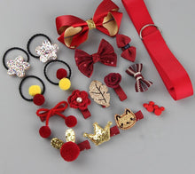 Load image into Gallery viewer, Luxury ModernBaby Girl Headband Set 18Pcs for Children's Turban Darling Bows Kids Headwear Elastic Hair Bands Clips Hairpins Sets
