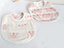 Load image into Gallery viewer, Two sides 100% Cotton Gauze Baby Bibs 6 Layers All Seasons Infant Unisex Clothing Accessories Bibs For Baby and Kids