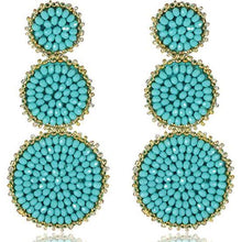 Load image into Gallery viewer, Beaded Drop Earrings Statement Seed Bead Earring