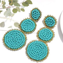 Load image into Gallery viewer, Beaded Drop Earrings Statement Seed Bead Earring