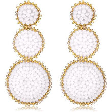 Load image into Gallery viewer, Beaded Drop Earrings Statement Seed Bead Earring