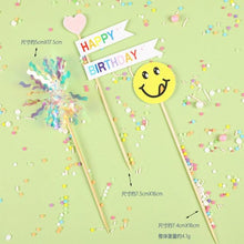 Load image into Gallery viewer, Bear Candle Birthday Cake Props Topper Card Cute Fantasy Cup Dessert Smiley Love Bear Table Dress Up Cake Props Party Cake Decor Supplies Toppers Birthday Cupcake Topper Various Cake Decorations for Birthday Party Photo Prop