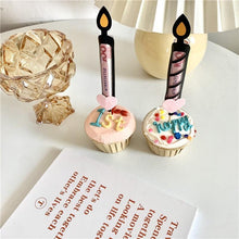 Load image into Gallery viewer, Bear Candle Birthday Cake Props Topper Card Cute Fantasy Cup Dessert Smiley Love Bear Table Dress Up Cake Props Party Cake Decor Supplies Toppers Birthday Cupcake Topper Various Cake Decorations for Birthday Party Photo Prop