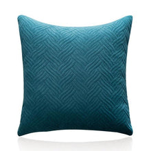 Load image into Gallery viewer, Beautiful Quilted Pillowcase Throw Pillow Covers Home Decor Velvet Square Throw Pillow Covers Decoration Pillow Cushion Sofa Living Room Simple Decorative Cushion Cover 45x45CM