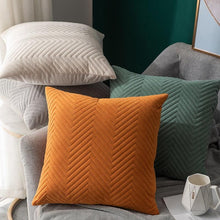 Load image into Gallery viewer, Beautiful Quilted Pillowcase Throw Pillow Covers Home Decor Velvet Square Throw Pillow Covers Decoration Pillow Cushion Sofa Living Room Simple Decorative Cushion Cover 45x45CM