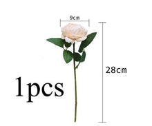 Load image into Gallery viewer, Beautiful Rose Peony Artificial Silk Eucalyptus Fake Flowers Small bouquet Flores Home Party Spring Wedding Decoration Artificial Silk Rose Flower Bouquet Lifelike Fake Rose for Wedding Home Party Decoration Event Gift