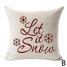 Load image into Gallery viewer, Beautiful Snowflake In Red Merry Christmas Gifts Xmas Cushion Cover Case Decorations Winter Holiday Party Pillow Zipper Pillowcase For Sofa Home Office Living Room Car