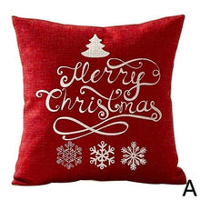 Load image into Gallery viewer, Beautiful Snowflake In Red Merry Christmas Gifts Xmas Cushion Cover Case Decorations Winter Holiday Party Pillow Zipper Pillowcase For Sofa Home Office Living Room Car