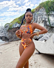 Load image into Gallery viewer, Beautiful Women Bikini Bathing Suit Cut Out Swimwear Chain Ring Swimming Suit For Women Two Piece Swimsuit Women Tight Summer Swimwear Bikini Glamorous String Bra Swimsuit Beach Wear