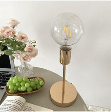 Load image into Gallery viewer, Bedroom Bedside Lamp Golden Modern Simple Model Room Décor Table Lamps College Dorm Study LED Desk Lamp E27 Table Light Fixtures Cute Study Lamps for Bedroom Décor