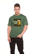 Load image into Gallery viewer, Beer Idea Men's Bamboo Viscose/Organic Cotton Short Sleeve Graphic T-Shirt