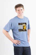 Load image into Gallery viewer, Beer Idea Men's Bamboo Viscose/Organic Cotton Short Sleeve Graphic T-Shirt