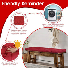 Load image into Gallery viewer, Bench Seat Cushion for Indoor Outdoor Furniture Non-Slip