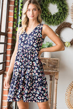 Load image into Gallery viewer, Full Size Leopard V-Neck Ruffled Tank Dress โ Leopard Tank Dress, V-Neck Ruffled Dress, Animal Print Dress, Leopard Print Dress, Ruffled Tank Dress, Bold V-Neck Dress, Casual & Formal Dress