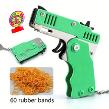Load image into Gallery viewer, Foldable Metal Rubber Band Launcher Toy Keychain