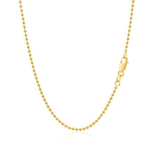 Load image into Gallery viewer, 18k Yellow Gold Bead Chain 1.5mm (1.50 mm)