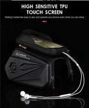 Load image into Gallery viewer, Bicycle Bag Phone Bag Waterproof Front Frame Cycling Bag Sensitive Touch Screen Road Bike Bag Bicycle Phone Bag Bike Phone Holder EVA Waterproof Handlebar Bag With Sensitive Bike Phone Front Frame Bag Bicycle Bag Phone Mount Top Tube Bag Bike 6.0-7.4 Inch