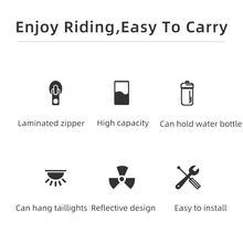 Load image into Gallery viewer, Bicycle Bag Water Repellent Durable Reflective Road Bike With 1.5L Water Bottle Pocket Bike Bag Accessories Bike Saddle Bag Bike Seat Bag With Water Bottle Holder Bicycle Bag Under Seat Waterproof For Road Bike
