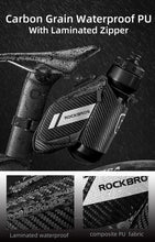 Load image into Gallery viewer, Bicycle Bag Water Repellent Durable Reflective Road Bike With 1.5L Water Bottle Pocket Bike Bag Accessories Bike Saddle Bag Bike Seat Bag With Water Bottle Holder Bicycle Bag Under Seat Waterproof For Road Bike