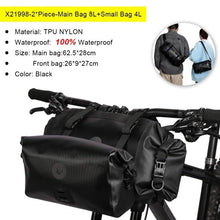 Load image into Gallery viewer, Bicycle Bag Waterproof Big Capacity Handlebar Bag 2 Piece Front Tube Cycling Bag Bike Accessories Bike Bag Waterproof Bike Handlebar Bag Bicycle For Sport Bicycle Cycling Accessories