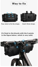 Load image into Gallery viewer, Bicycle Bag Waterproof Big Capacity Handlebar Bag 2 Piece Front Tube Cycling Bag Bike Accessories Bike Bag Waterproof Bike Handlebar Bag Bicycle For Sport Bicycle Cycling Accessories