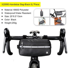 Load image into Gallery viewer, Bicycle Bag Waterproof Big Capacity Handlebar Bag 2 Piece Front Tube Cycling Bag Bike Accessories Bike Bag Waterproof Bike Handlebar Bag Bicycle For Sport Bicycle Cycling Accessories