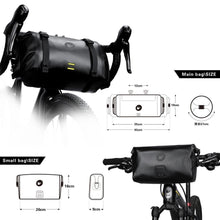 Load image into Gallery viewer, Bicycle Bag Waterproof Big Capacity Handlebar Bag 2 Piece Front Tube Cycling Bag Bike Accessories Bike Bag Waterproof Bike Handlebar Bag Bicycle For Sport Bicycle Cycling Accessories