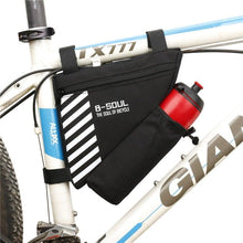 Load image into Gallery viewer, Bicycle Bag Waterproof Bike Triangle Bag Storage Mobile Phone Cycling Bag Bike Tube Pouch Holder Accessories Bike Frame Storage Bag Water Resistant Cycling Handlebar Top Tube Bag Under Seat Pouch Strap-On Adjustable Install Position