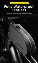 Load image into Gallery viewer, Bicycle Bag Waterproof Cycling Top Front Tube Frame Bag Large Capacity Road Bicycle Black Bike Accessories Top Tube Bike Bag Waterproof Bike Front Frame Bike Bag Bicycle Top Tube Bag Cycling Accessories