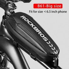 Load image into Gallery viewer, Bicycle Bag Waterproof Cycling Top Front Tube Frame Bag Large Capacity Road Bicycle Black Bike Accessories Top Tube Bike Bag Waterproof Bike Front Frame Bike Bag Bicycle Top Tube Bag Cycling Accessories