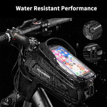 Load image into Gallery viewer, Bicycle Bag Waterproof Touch Screen Cycling Bag Top Front Tube Frame Road Bike Bag 6.5 Phone Case Bike Accessories Bike Phone Top Tube Bag Bicycle Front Frame Storage Bag Cell Phone Mount Holder Bag Case With Touch Screen Waterproof