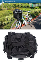 Load image into Gallery viewer, Bicycle Basket Handlebar Cycling Carryings Holder Bike Riding Pouch Cycle Biking Front Baggage Bag Load Bike Basket Detachable Bicycle Basket Folding Small Pet Cat Dog Carrier Front Handlebar Basket For Most Mountain Bikes And Bicycles Easy Install