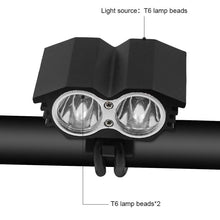 Load image into Gallery viewer, Bicycle Front Light Super Bright Bike Light Road Cycling Headlight 6400mAh Battery Pack Charger Bicycle Light USB Rechargeable Bike Headlight Set Install In Seconds Without Tools Powerful Bike Headlight