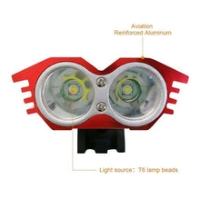 Load image into Gallery viewer, Bicycle Front Light Super Bright Bike Light Road Cycling Headlight 6400mAh Battery Pack Charger Bicycle Light USB Rechargeable Bike Headlight Set Install In Seconds Without Tools Powerful Bike Headlight